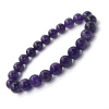 Guľôčkový náramok prírodný kameň kryštál fialový ametyst od Olivie.