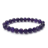 Guľôčkový náramok prírodný kameň kryštál fialový ametyst od Olivie.