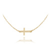 29371 zlaty nahrdelnik krizek se zirkony au 585 1000