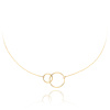 29005 zlaty nahrdelnik spojene krouzky au 585 1000