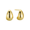 Pozlátené lesklé náušnice v tvare kvapky od Olivie.