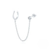 Strieborná náušnica s retiazkou 1 ks