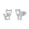 Rozkošné strieborné detské náušnice na skrutku MAČKA od OLIVIE.cz. Krásny darček pre dievčatá na Vianoce alebo narodeniny. Najobľúbenejší motív náušníc - MAČKA od OLIVIE.cz