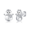 Strieborné náušnice SNEHULIAK od Olivie. Najkrajší vianočný darček.