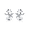 Strieborné náušnice SNEHULIAK od Olivie. Najkrajší darček na Vianoce.