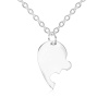 Strieborný náhrdelník POLOVINA SRDCE PUZZLE od Olivie.