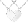 Strieborný náhrdelník POLOVINA SRDCE PUZZLE od Olivie.