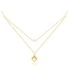 34009 zlaty nahrdelnik s prirodni perlou au 585 1000