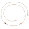 33976 1 zlaty nahrdelnik z ruzoveho zlata s kulickami a perlami au 585 1000