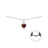 Strieborný CHOKER náhrdelník ČERVENÉ SRDCE