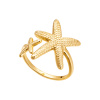 Veľkostne nastaviteľný prsteň HVĚZDICE je pozlátený 18K zlatom. Olivie.