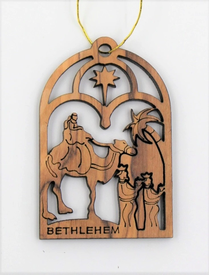 Vánoční dřevěná ozdoba tři králové