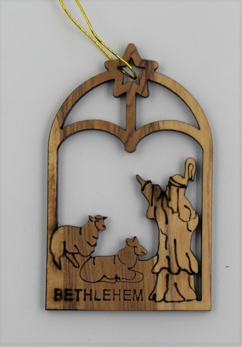Vánoční dřevěná ozdoba pastýř
