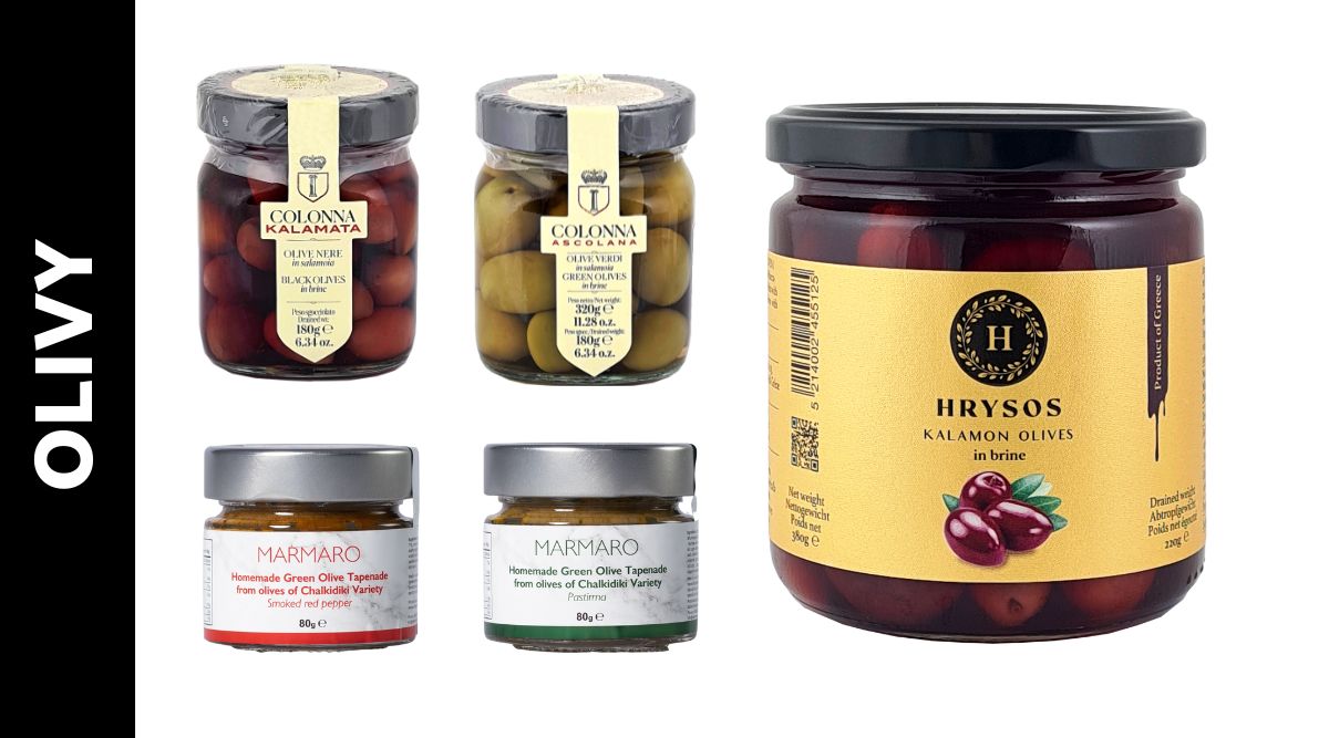 Olivy, tapenády, rajčata
