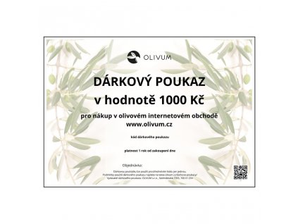 Dárkový poukaz v hodnotě 1000 Kč