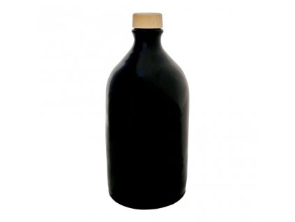 Keramická dóza na olivový olej černá 500 ml
