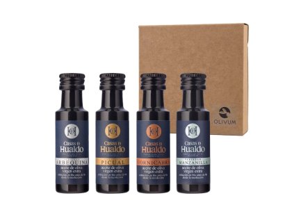 Testovací sada prémiových olivových olejů Casas de Hualdo (4 x 25 ml)