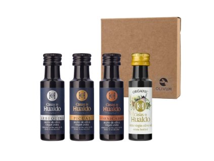 Testovací sada prémiových olivových olejů Casas de Hualdo (4 x 25 ml)