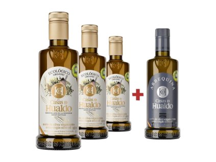 3x Extra panenský olivový olej Casas de Hualdo Ecológico 500 ml + LÁHEV ZDARMA