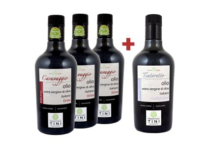 3x Frantoio Tini Caravaggio 500 ml + Tintoretto 500 ml  ZDARMA