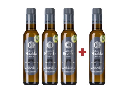 3x Prémiový olivový olej Casas de Hualdo Arbequina 250 ml + láhev 250 ml ZDARMA