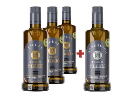 3x Prémiový olivový olej Casas de Hualdo Picual 500 ml + LÁHEV ZDARMA