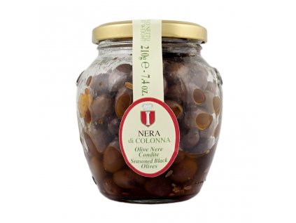 Černé nakládané olivy Marina Colonna (Olives Nero di Colonna) 210 g