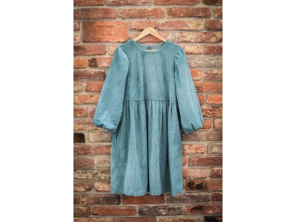 Manšestrové šaty Zaiga (Barva - Varianty Sytě zelená, Provedení - Varianty Jednobarevné, Velikost - Varianty XS)