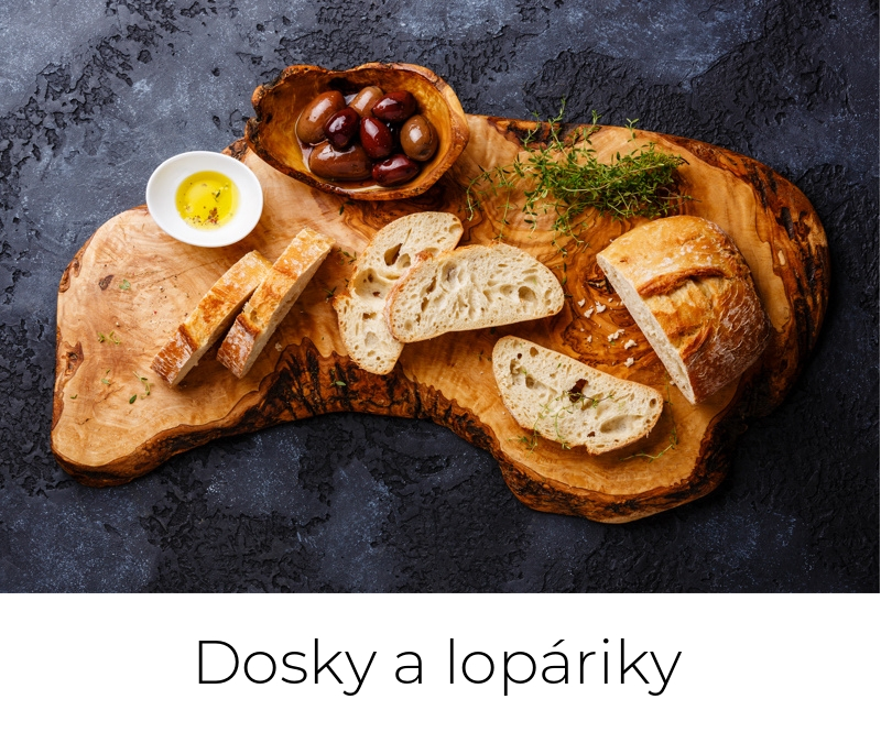 Dosky a lopáriky z olivového dreva