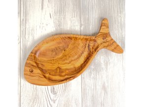 Misa Ryba 35 cm z olivového dreva 01