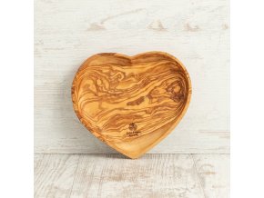 Miska srdce z olivového dreva 01