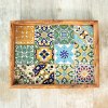 Podnos patchwork z olivového dreva 08