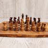 Drevený šach z olivového dreva 02