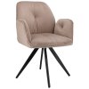 Zamatová stolička PERLA, béžová