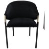 Stolička AMBER, zamat, čierna