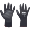 BOUNCING BLACK rukavice nylon PU dlaň (Veľkosť 7, Farba čierna)