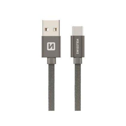 datový kabel SWISSTEN USB/Micro USB 20 cm šedý