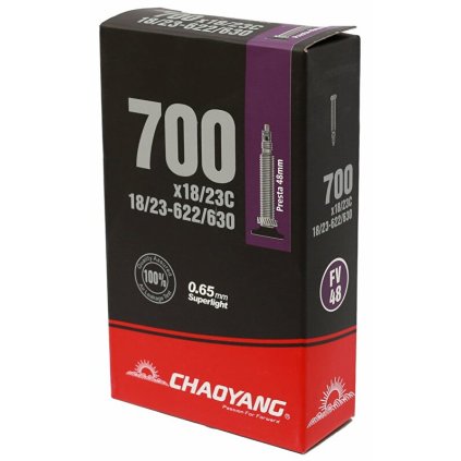 duše CHAOYANG Superlite 700x18/23C (622/630) FV 48 mm (Barva ventil FV, Velikost 700)