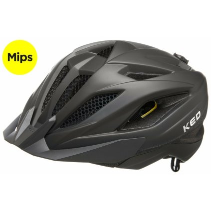 přilba KED Street Junior Mips S process black matt 49-55 cm (Barva černá, Velikost S)