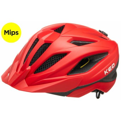 přilba KED Street Junior Mips S fiery red matt 49-55 cm (Barva červená, Velikost S)