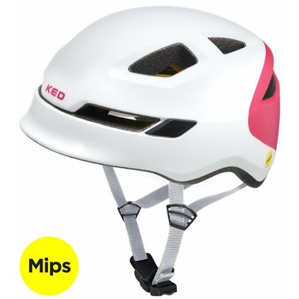 přilba KED Pop Mips M white magenta 52-56 cm (Barva bílá, Velikost M)
