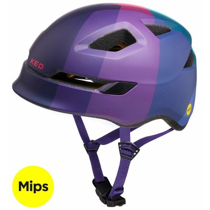 přilba KED Pop Mips S lilac green 48-52 cm (Barva fialová, Velikost S)