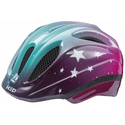 přilba KED Meggy II Trend S stars pink aqua 46-51 cm (Velikost S)