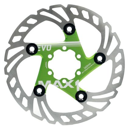 brzdový kotouč MAX1 Evo 160 mm zelený (Barva 6 děr, Velikost 160 mm)