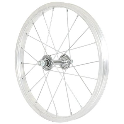 zapletené kolo 16" přední Zinek ocelový náboj (Barva stříbrná, Velikost 16")