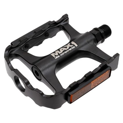 pedály MAX1 Tour XL ložiskové hliníkové černé (Barva černá, Velikost AL)