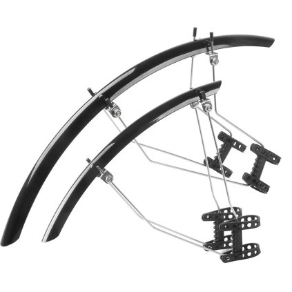 blatníky set M-WAVE 28" Race silniční, černé 33mm (Barva černá, Velikost 28")
