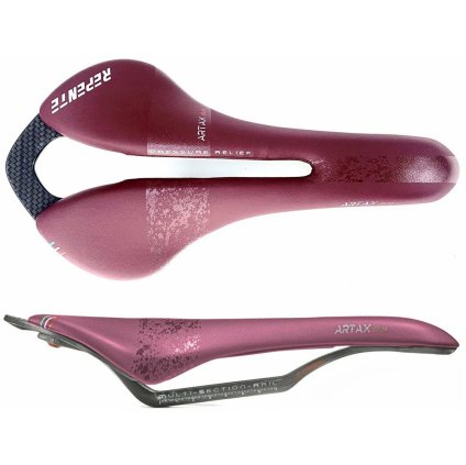 sedlo REPENTE Artax GLM bordó / 142 mm / 160 g (Barva vínová)