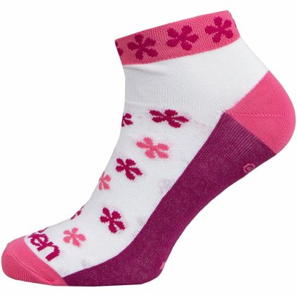 ponožky ELEVEN Luca FLOVER PINK vel. 36-38 (S) růžové/bílé/fialové (Barva modrá, Velikost S)