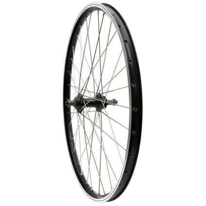 zapletené kolo 24" MAX1 V-brake zadní, ložisko, závit, černé/stříbrné